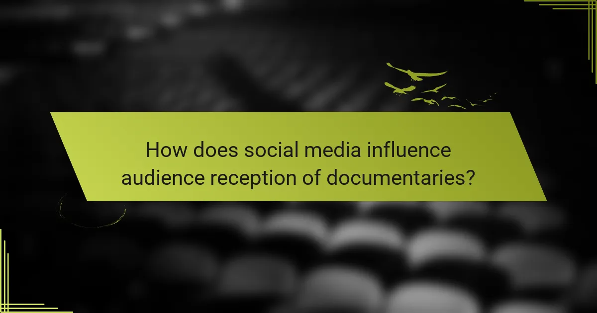 How does social media influence audience reception of documentaries?