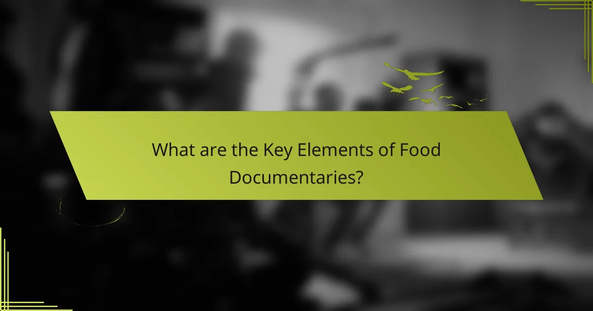 What are the Key Elements of Food Documentaries?