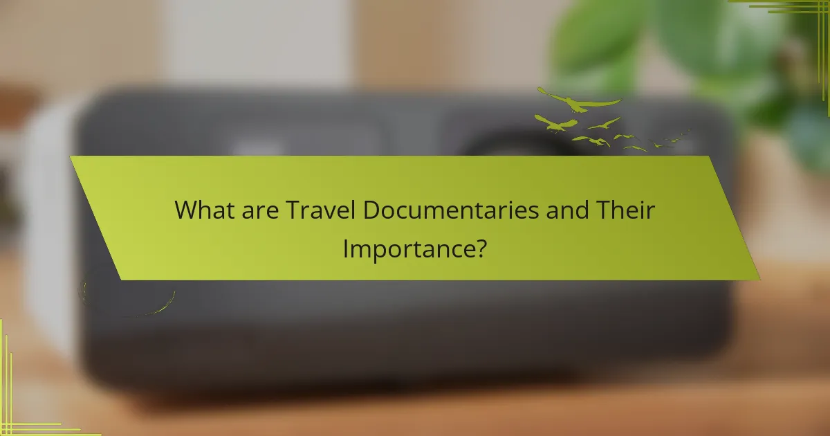 What are Travel Documentaries and Their Importance?