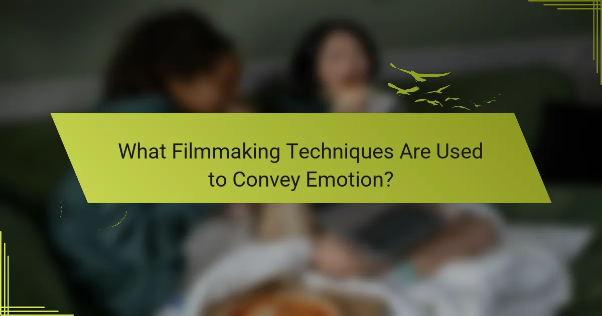 What Filmmaking Techniques Are Used to Convey Emotion?