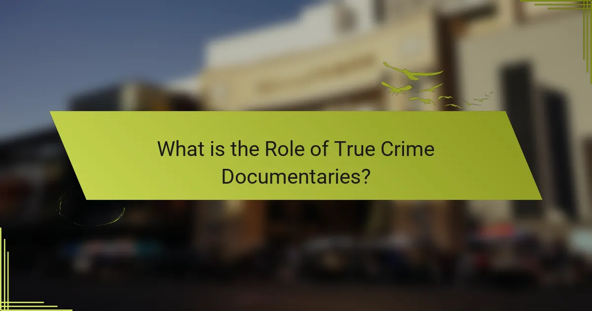 What is the Role of True Crime Documentaries?